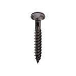 Woodscrews Slotted Round Head Black Japanned - 10g x 1"