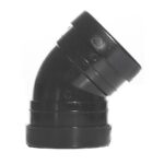 Tetraflow 110mm Double Socket Bend 135' Pushfit Black