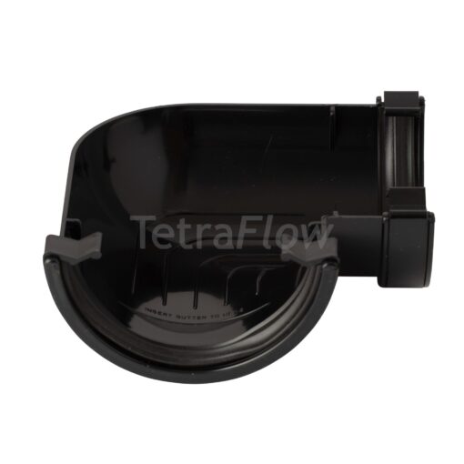 Tetraflow Half Round Black 90 Angle