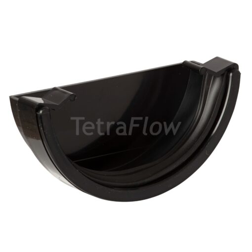 Tetraflow Half Round Black External Stop End