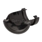 Tetraflow Half Round Black 135' Angle