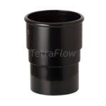 Tetraflow Half Round Black D/P Pipe Socket