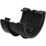 Tetraflow Half Round Black Union Bracket