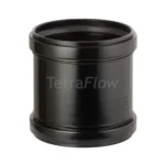 Tetraflow 110mm Double Socket Coupling Pushfit Black