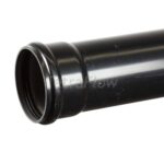 Tetraflow 110mm Single Socket Pipe 3m Black