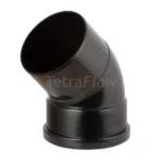 Tetraflow 110mm Single Socket Bend 135' Pushfit Black