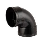 Tetraflow 92.5' Double Socket Swept Bend 110mm Black