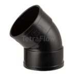 Tetraflow 135' Double Socket Bend 110mm Black