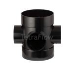 Tetraflow Three Way Boss Pipe 110mm Black