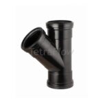 Tetraflow 110mm Triple Socket Branch 135' Pushfit Black