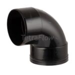 Tetraflow 92' Single Socket Bend 110mm Black