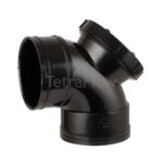 Tetraflow 92' Double Socket Access Bend 110mm Black